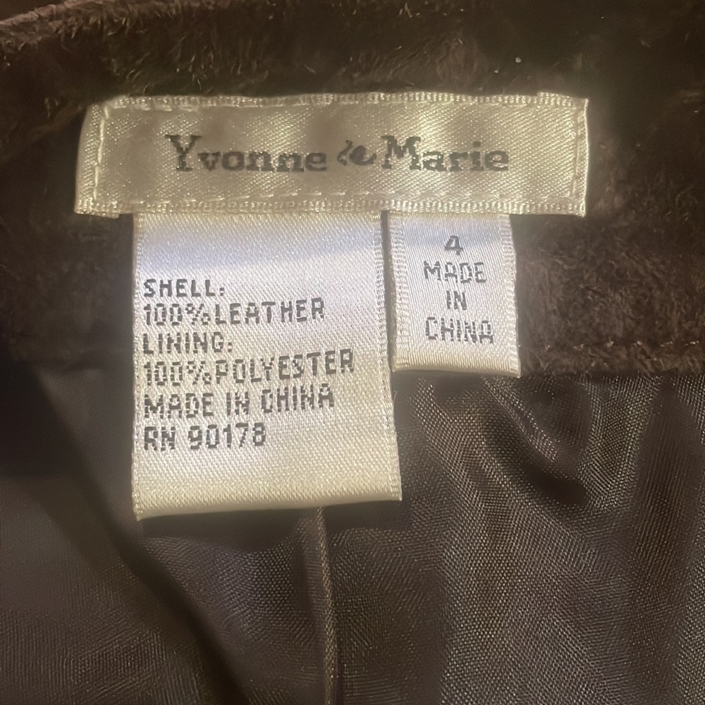 Yvonne & Marie Soft Chocolate Suede Gaucho Split Seamed Pleat Front So Cool - Picture 8 of 9